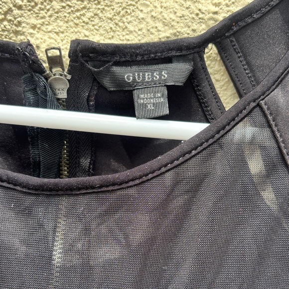 Guess Black Sleeveless Peplum Tank Top - Picture 2 of 6